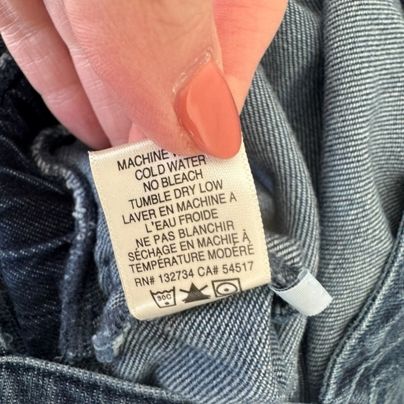 Cloth & Stone x Anthropologie - NWOT Blue Denim Halter Wide Leg Jumpsuit Sz L - Picture 8 of 8